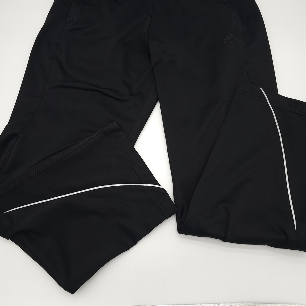 Adidas Women's M Black Track Pants With Reflective Stripes